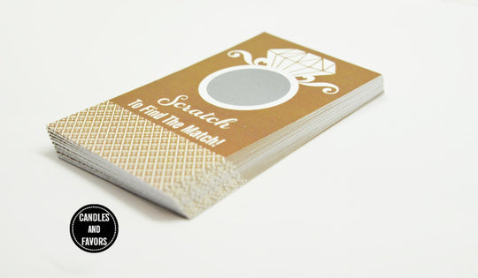 20 Cafe Latte Scratch Off Cards - Bridal Shower Game - Bachelorette Party Games