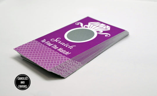 20 Dark Purple Scratch Off Cards - Bridal Shower Game - Bachelorette Party Games