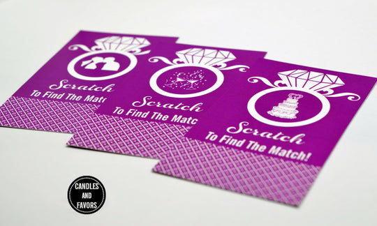 20 Dark Purple Scratch Off Cards - Bridal Shower Game - Bachelorette Party Games
