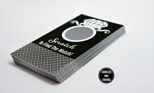 20 Black Scratch Off Cards - Bridal Shower Game - Bachelorette Party Games
