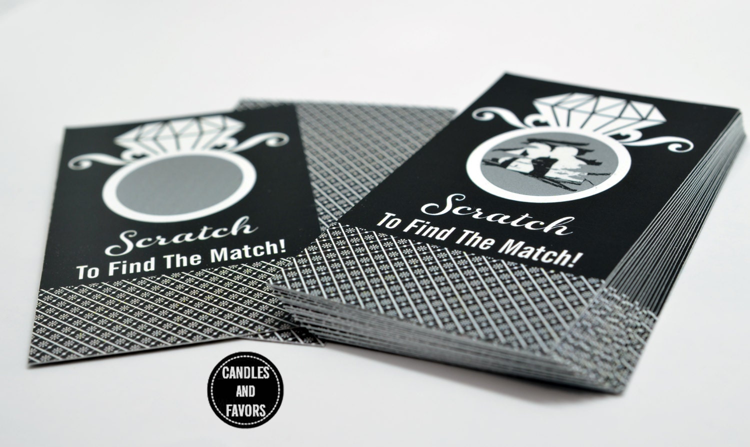 20 Black Scratch Off Cards - Bridal Shower Game - Bachelorette Party Games