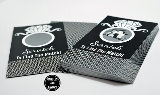 20 Black Scratch Off Cards - Bridal Shower Game - Bachelorette Party Games
