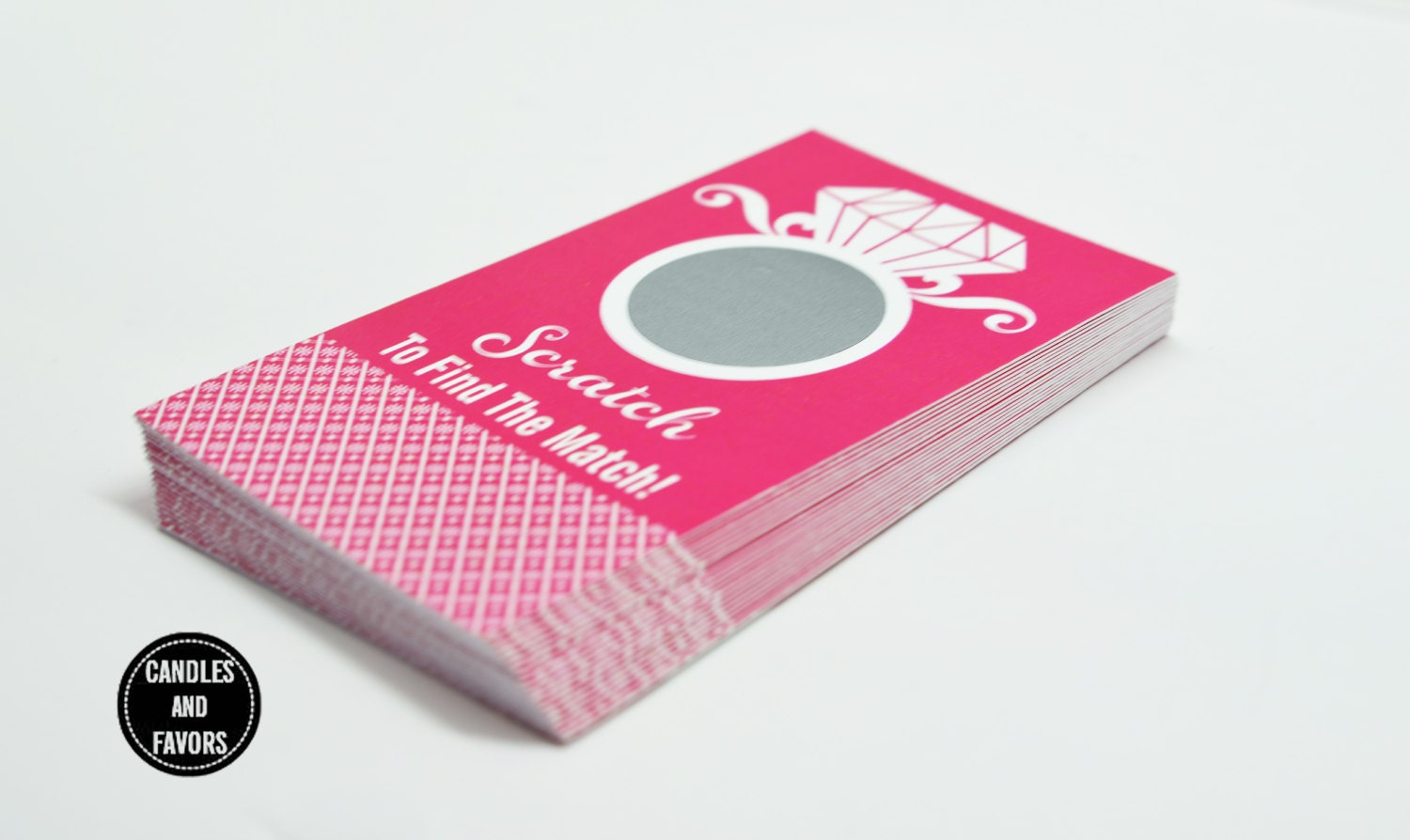 20 Pink Scratch Off Cards - Bridal Shower Game - Bachelorette Party Games