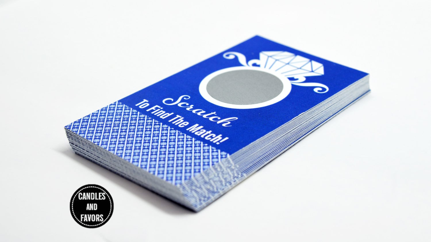 20 Blue Scratch Off Cards - Bridal Shower Game - Bachelorette Party Games