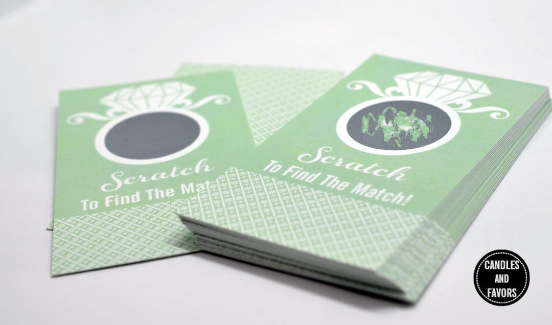 20 Sea Foam Scratch Off Cards - Bridal Shower Game - Bachelorette Party Games