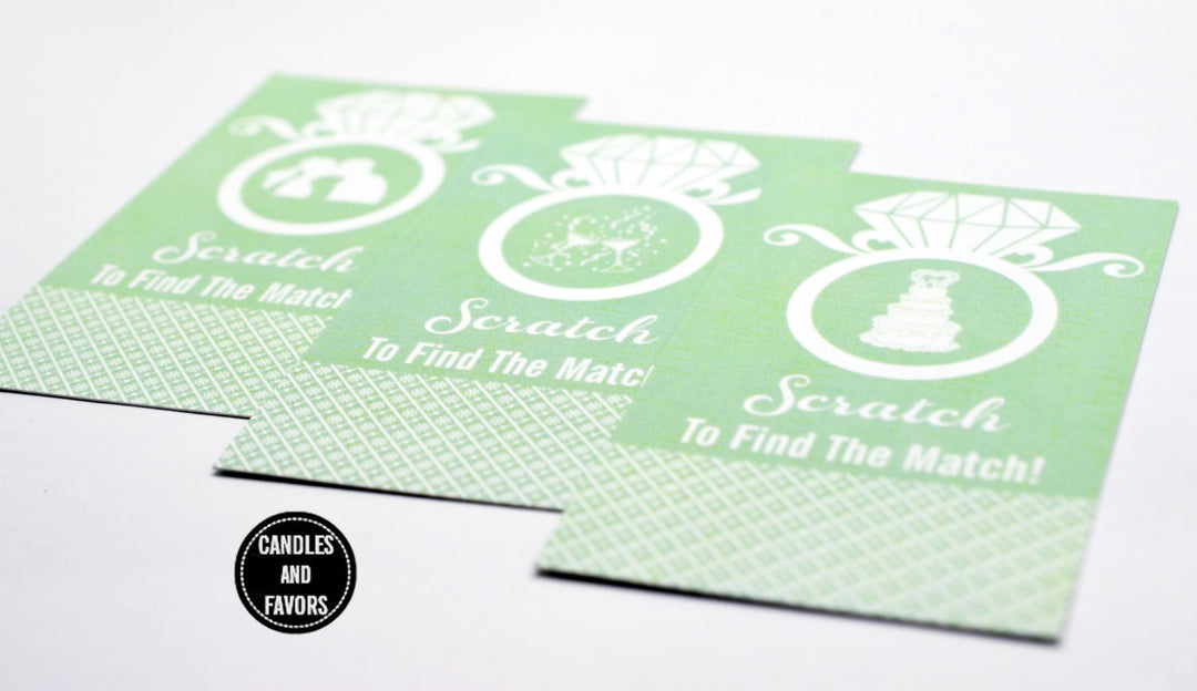 20 Sea Foam Scratch Off Cards - Bridal Shower Game - Bachelorette Party Games
