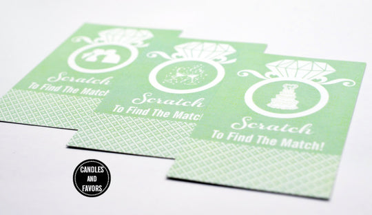20 Sea Foam Scratch Off Cards - Bridal Shower Game - Bachelorette Party Games