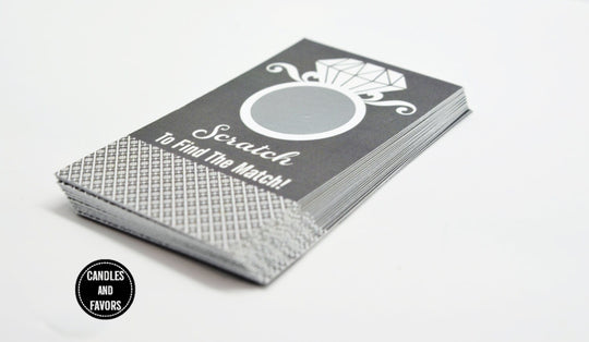 20 Dark Grey Scratch Off Cards - Bridal Shower Game - Bachelorette Party Games