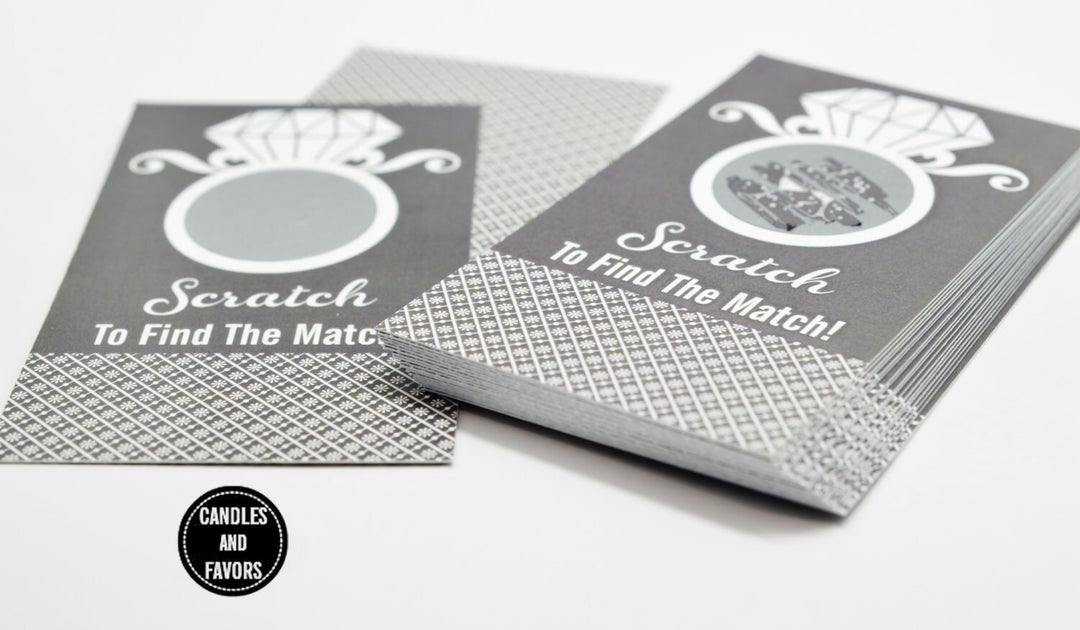 20 Dark Grey Scratch Off Cards - Bridal Shower Game - Bachelorette Party Games