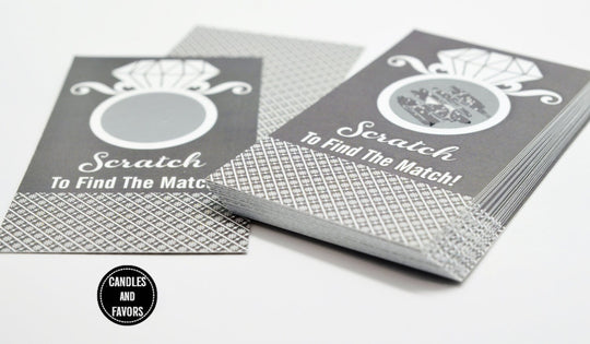 20 Dark Grey Scratch Off Cards - Bridal Shower Game - Bachelorette Party Games