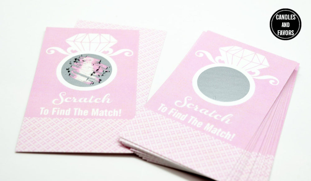 20 Blush Pink Scratch Off Cards - Bridal Shower Game - Bachelorette Party Games