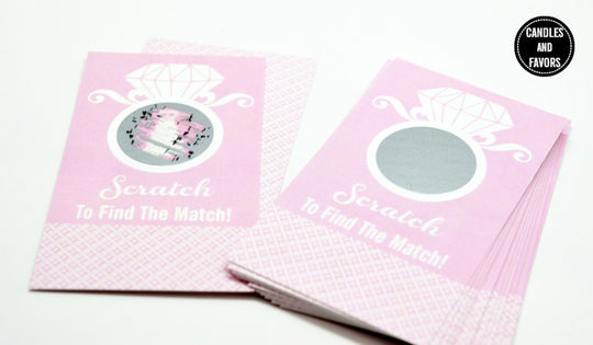 20 Blush Pink Scratch Off Cards - Bridal Shower Game - Bachelorette Party Games