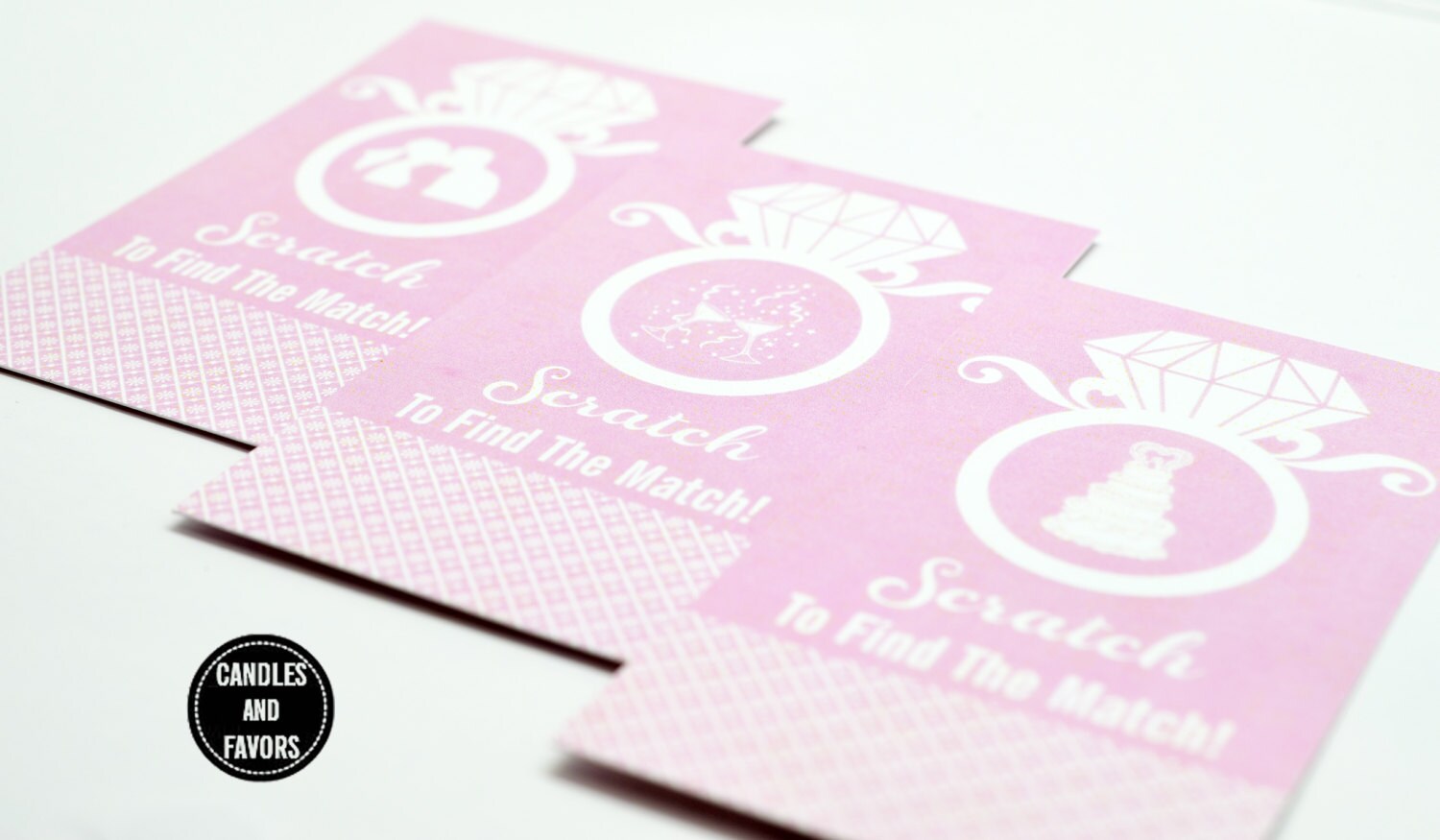 20 Blush Pink Scratch Off Cards - Bridal Shower Game - Bachelorette Party Games
