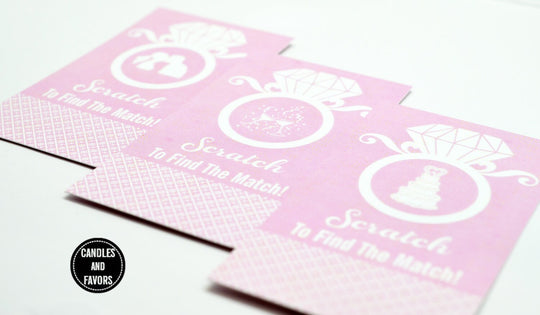 20 Blush Pink Scratch Off Cards - Bridal Shower Game - Bachelorette Party Games