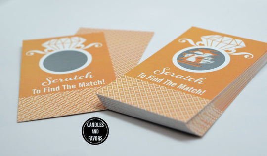 20 Sherbet Scratch Off Cards - Bridal Shower Game - Bachelorette Party Games