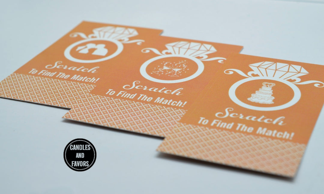 20 Sherbet Scratch Off Cards - Bridal Shower Game - Bachelorette Party Games