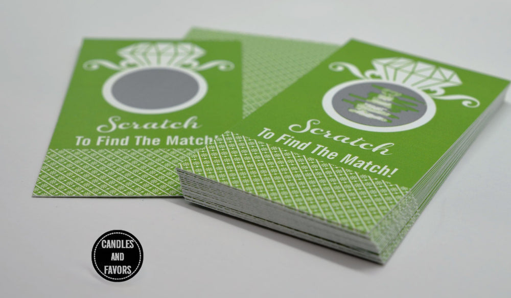 20 Sage Scratch Off Cards - Bridal Shower Game - Bachelorette Party Games