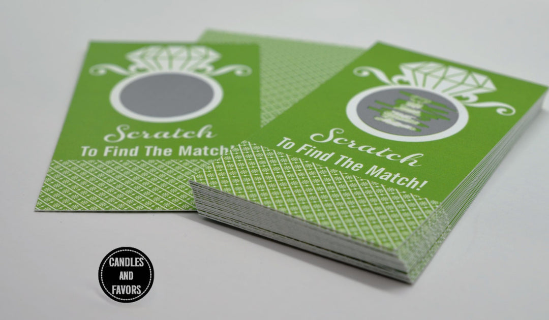 20 Sage Scratch Off Cards - Bridal Shower Game - Bachelorette Party Games