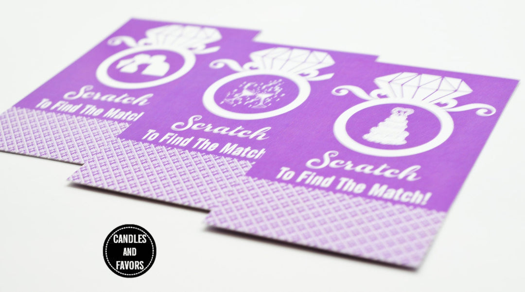 20 Orchid Scratch Off Cards - Bridal Shower Game - Bachelorette Party Games