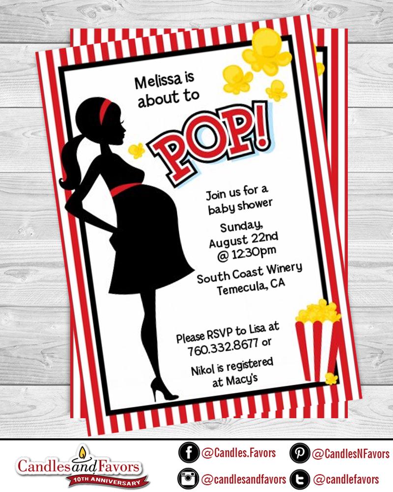 Ready To Pop - Personalized Custom Baby Shower Popcorn Boxes Set of 10 Boxes