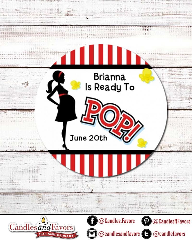 Ready To Pop - Personalized Custom Baby Shower Popcorn Boxes Set of 10 Boxes