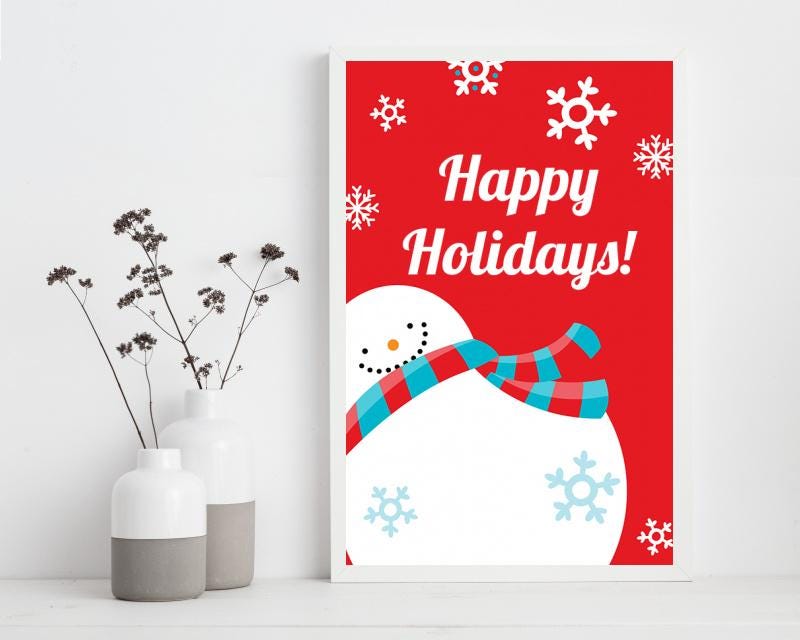 Christmas Snowman Return Address Labels, Personalized Holiday Address Stickers