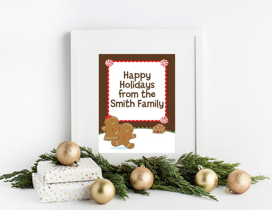 Gingerbread Return Address Labels | Holiday Return Address Sticker Labels | Christmas Return Address Labels | (Set of 27)