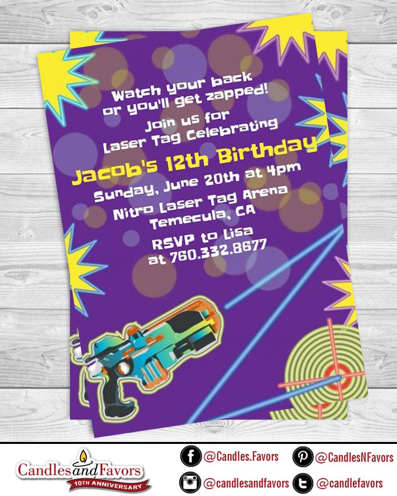Laser Tag Birthday Party Favor Stickers, Happy Birthday Labels, Custom Birthday Party Favor Labels, Personalized Round Stickers