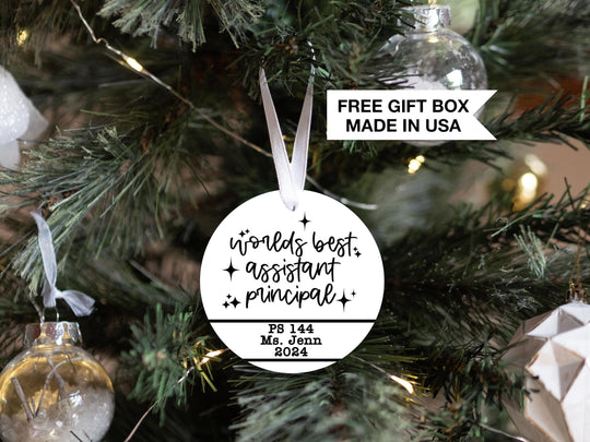 Personalized Assistant Principal Keepsake Ornament, Custom Gift for Vice Principal Christmas Idea, Assistant Principal AP Appreciation Gift