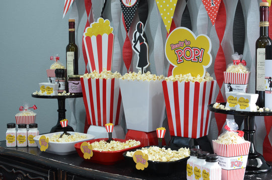 Purple About To Pop® - Personalized Baby Shower Popcorn Boxes (Set of 10)