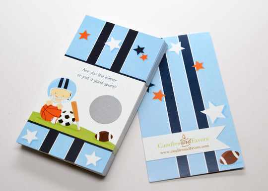 Sports Baby Caucasian - Baby Shower Scratch Off Game Pack of 20 Cards