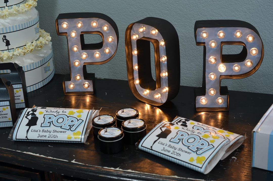Ready To Pop Blue - Printable Popcorn Wrappers