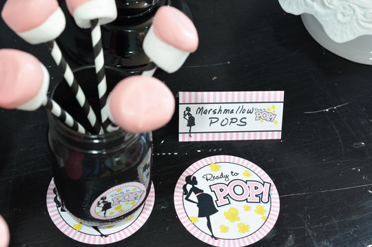 Ready To Pop Pink - Printable Popcorn Wrappers