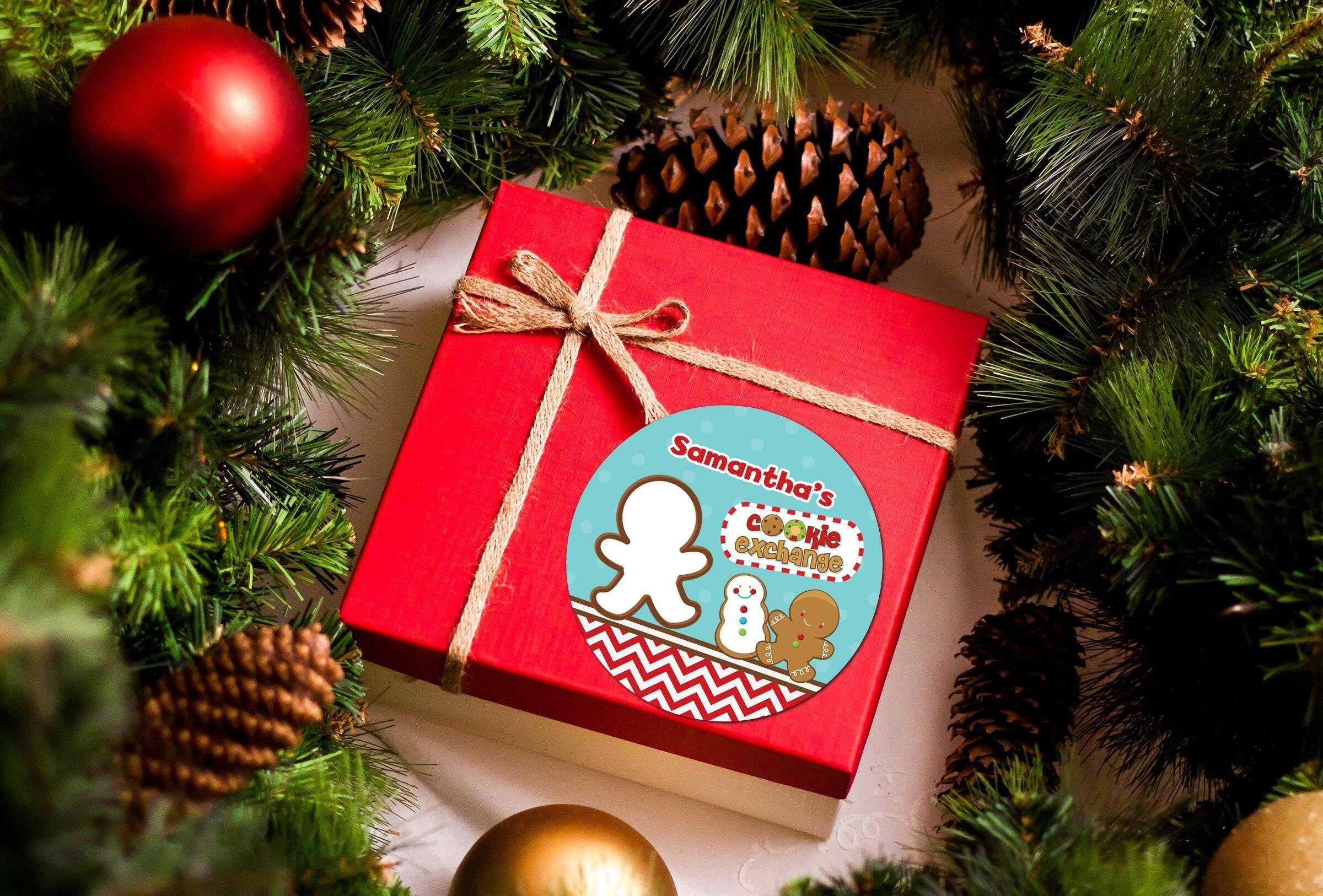 Cookie Exchange Party Stickers, Personalized Christmas Labels