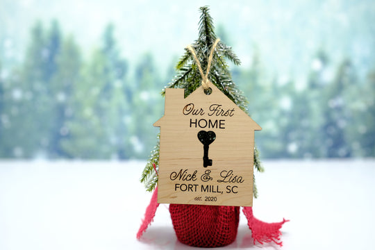 Our First Home Ornament | Christmas Ornament | Our First Christmas in Our New Home Ornament | House Ornament | Wooden House Ornament