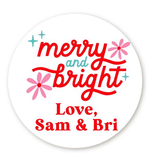 Baking Spirits Bright Stickers, Personalized Merry and Bright Labels, Custom Made with Love Stickers, From the Kitchen Oh What Fun