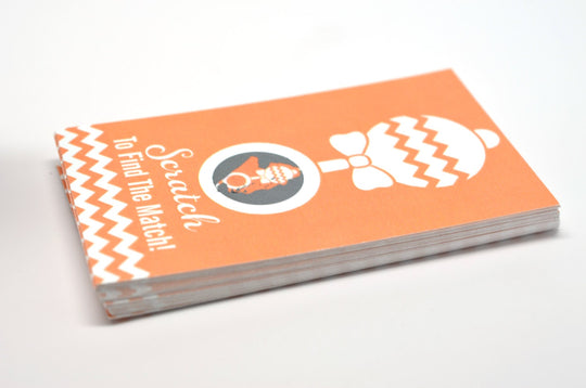 20 Orange Scratch Off Cards - Baby Shower Game - Baby Shower Party Games
