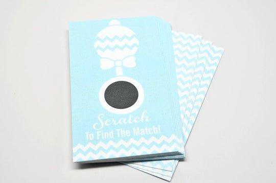 20 Blue Scratch Off Cards - Baby Shower Game - Baby Shower Party Games