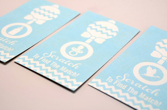 20 Blue Scratch Off Cards - Baby Shower Game - Baby Shower Party Games