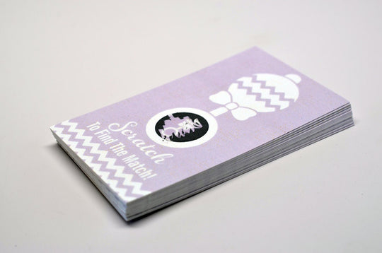 20 Lilac Scratch Off Cards - Baby Shower Game - Baby Shower Party Games
