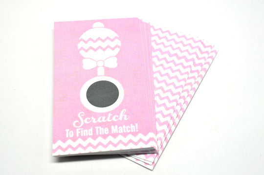 20 Pink Scratch Off Cards - Baby Shower Game - Baby Shower Party Games
