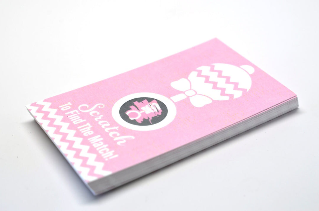20 Pink Scratch Off Cards - Baby Shower Game - Baby Shower Party Games