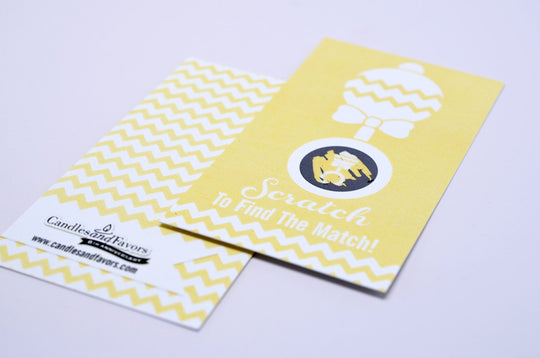 20 Yellow Scratch Off Cards - Baby Shower Game - Baby Shower Party Games