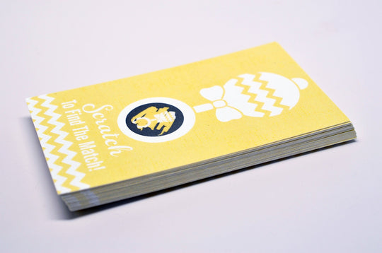 20 Yellow Scratch Off Cards - Baby Shower Game - Baby Shower Party Games