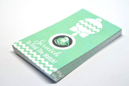 20 Green Scratch Off Cards - Baby Shower Game - Baby Shower Party Games