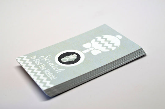 20 Gray Scratch Off Cards - Baby Shower Game - Baby Shower Party Games