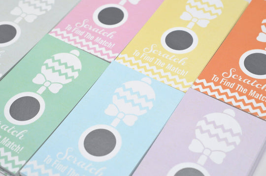 20 Gray Scratch Off Cards - Baby Shower Game - Baby Shower Party Games