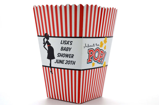 Ready To Pop - Personalized Custom Baby Shower Popcorn Boxes Set of 10 Boxes