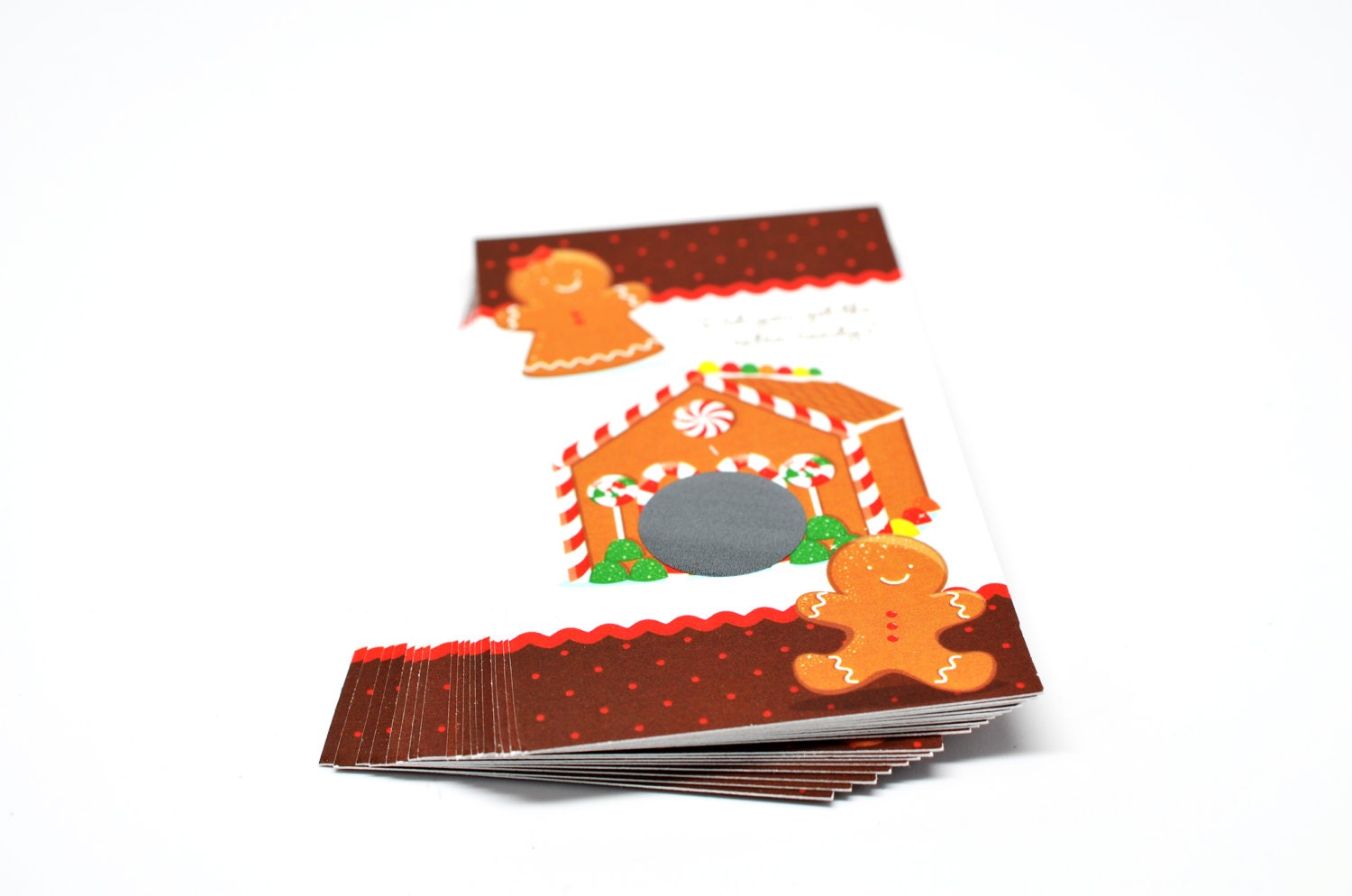 Gingerbread House - Christmas Scratch Off Game Pack - Holiday/Christmas Party Scratch Off Game Cards -Company Parties - 15 Scratch Off Cards