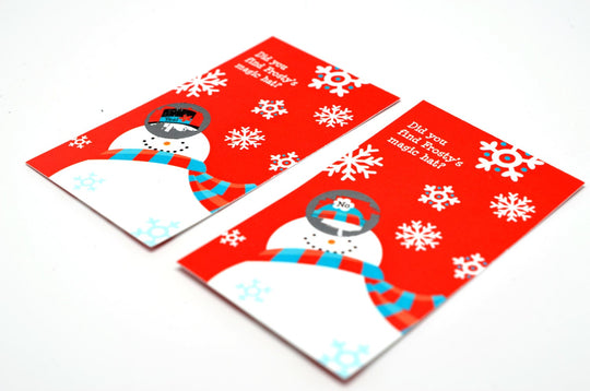 Snowman Fun - Christmas Scratch Off Games - Holiday / Christmas Party Scratch Off Game Cards - Company Parties - 15 Christmas Scratch Offs